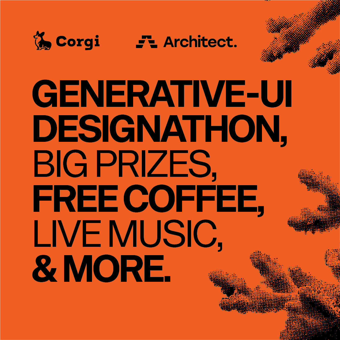 Architect x Corgi generative-UI designathon branding